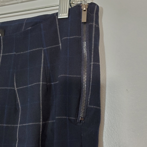 Amanda & Chelsea Navy Blue Plaid Pants - Picture 3 of 7